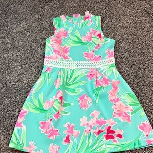 Lilly Pulitzer Vibrant Pink and Green Floral Dress